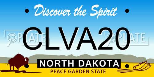 CLVA20 North Dakota License Plate