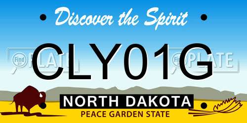 CLY01G North Dakota License Plate