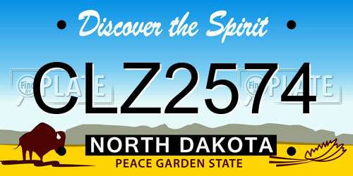 CLZ2574 North Dakota License Plate
