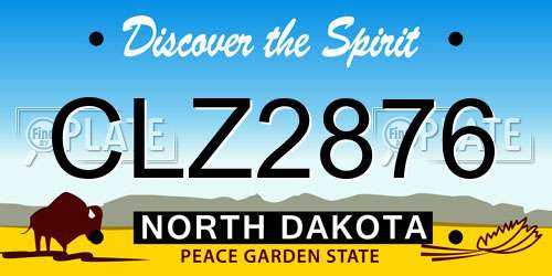 CLZ2876 North Dakota License Plate