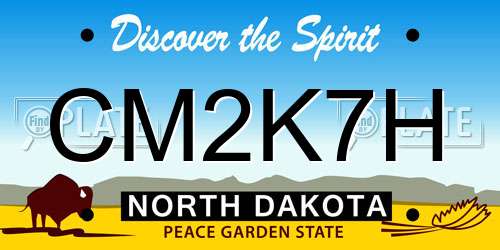 CM2K7H North Dakota License Plate