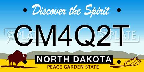 CM4Q2T North Dakota License Plate