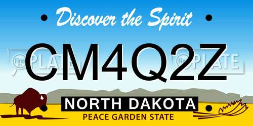 CM4Q2Z North Dakota License Plate