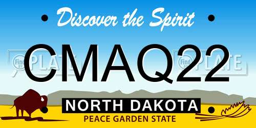 CMAQ22 North Dakota License Plate