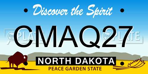 CMAQ27 North Dakota License Plate