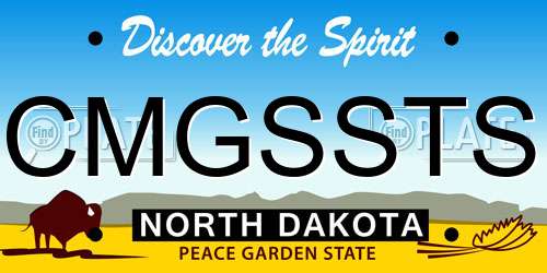 CMGSSTS North Dakota License Plate