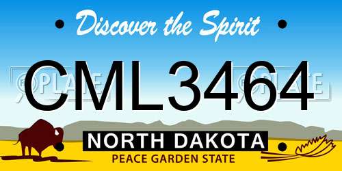CML3464 North Dakota License Plate