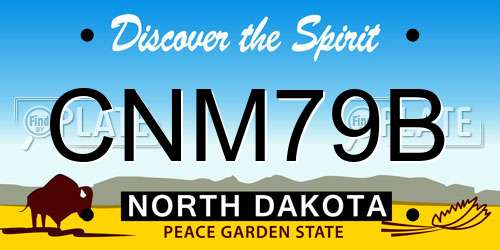 CNM79B North Dakota License Plate