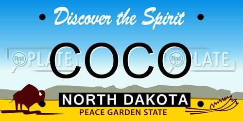 COCO North Dakota License Plate