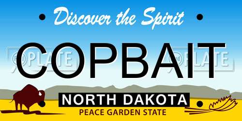 COPBAIT North Dakota License Plate