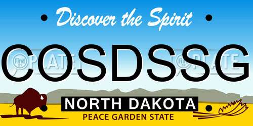 COSDSSG North Dakota License Plate