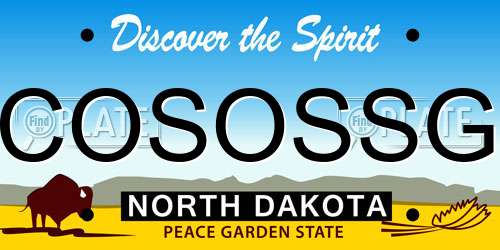 COSOSSG North Dakota License Plate