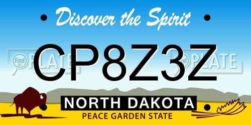 CP8Z3Z North Dakota License Plate