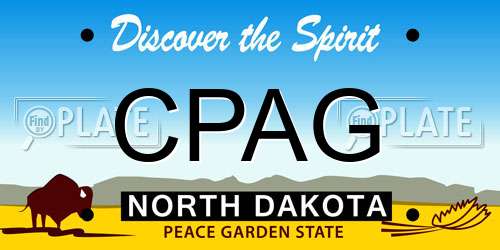 CPAG North Dakota License Plate