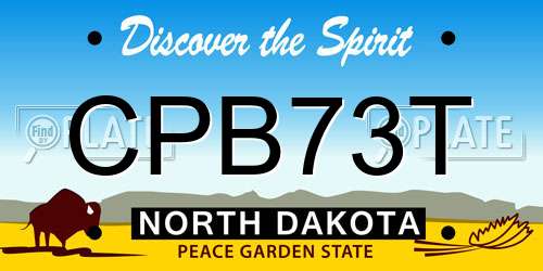 CPB73T North Dakota License Plate