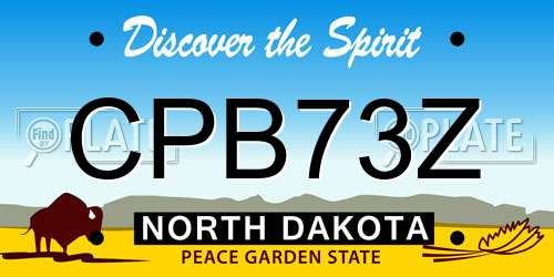 CPB73Z North Dakota License Plate