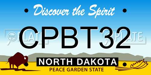 CPBT32 North Dakota License Plate