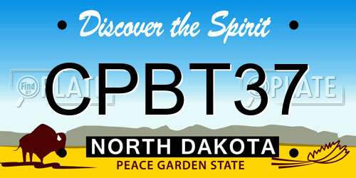 CPBT37 North Dakota License Plate