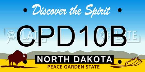 CPD10B North Dakota License Plate