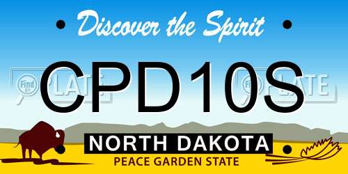 CPD10S North Dakota License Plate