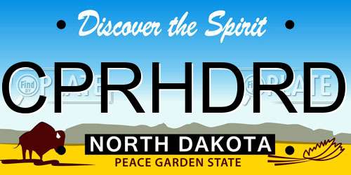 CPRHDRD North Dakota License Plate