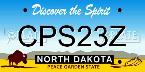 CPS23Z North Dakota License Plate