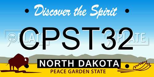 CPST32 North Dakota License Plate