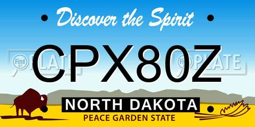 CPX80Z North Dakota License Plate