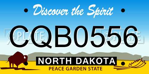 CQB0556 North Dakota License Plate