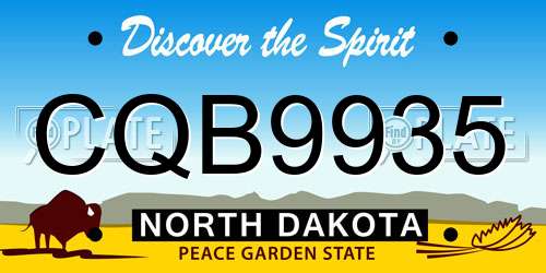 CQB9935 North Dakota License Plate