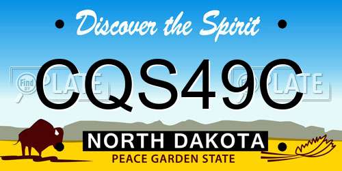 CQS49C North Dakota License Plate