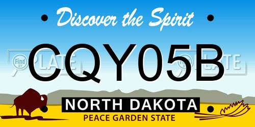 CQY05B North Dakota License Plate