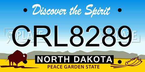 CRL8289 North Dakota License Plate