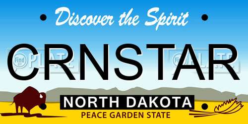 CRNSTAR North Dakota License Plate