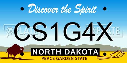 CS1G4X North Dakota License Plate