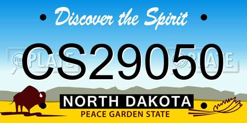 CS29050 North Dakota License Plate