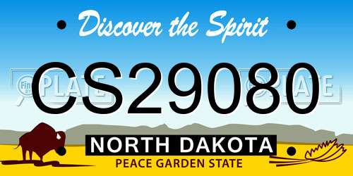 CS29080 North Dakota License Plate