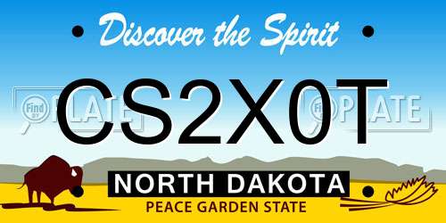 CS2X0T North Dakota License Plate