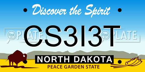 CS3I3T North Dakota License Plate