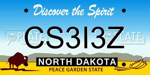 CS3I3Z North Dakota License Plate