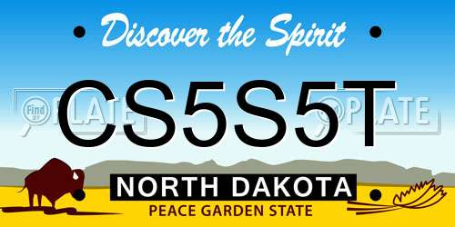 CS5S5T North Dakota License Plate