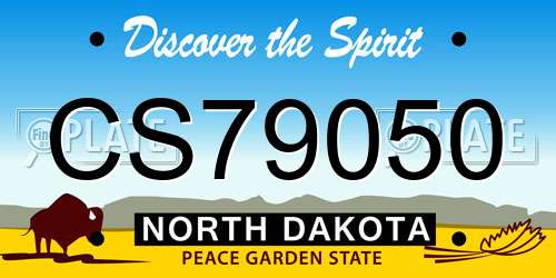 CS79050 North Dakota License Plate