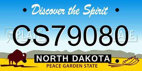 CS79080 North Dakota License Plate
