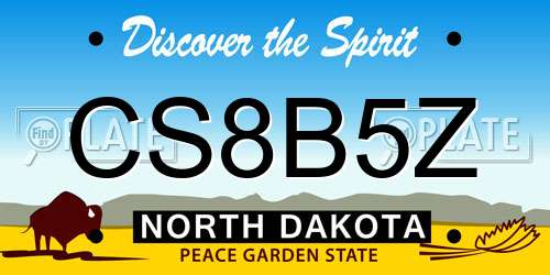 CS8B5Z North Dakota License Plate