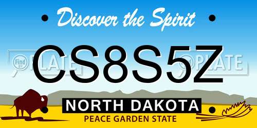 CS8S5Z North Dakota License Plate