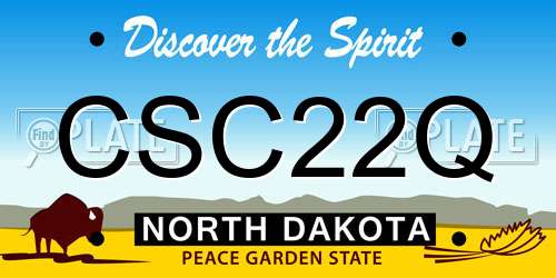 CSC22Q North Dakota License Plate