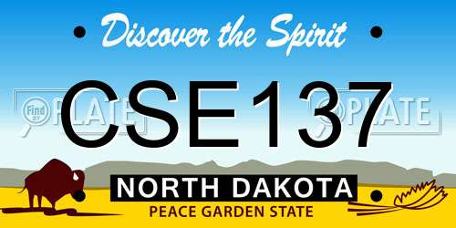CSE137 North Dakota License Plate