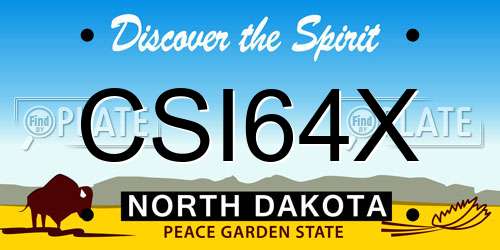 CSI64X North Dakota License Plate