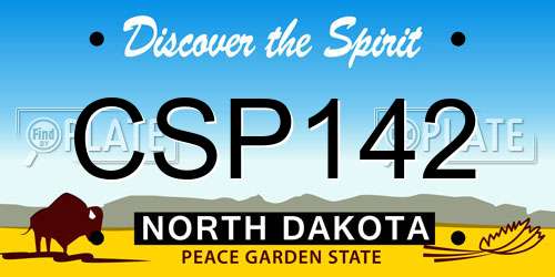 CSP142 North Dakota License Plate