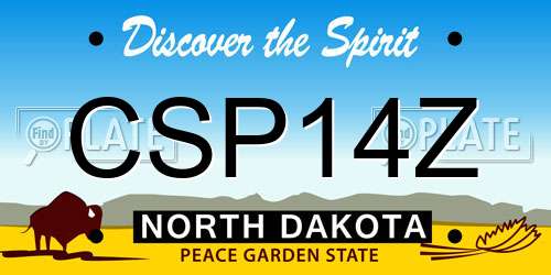 CSP14Z North Dakota License Plate